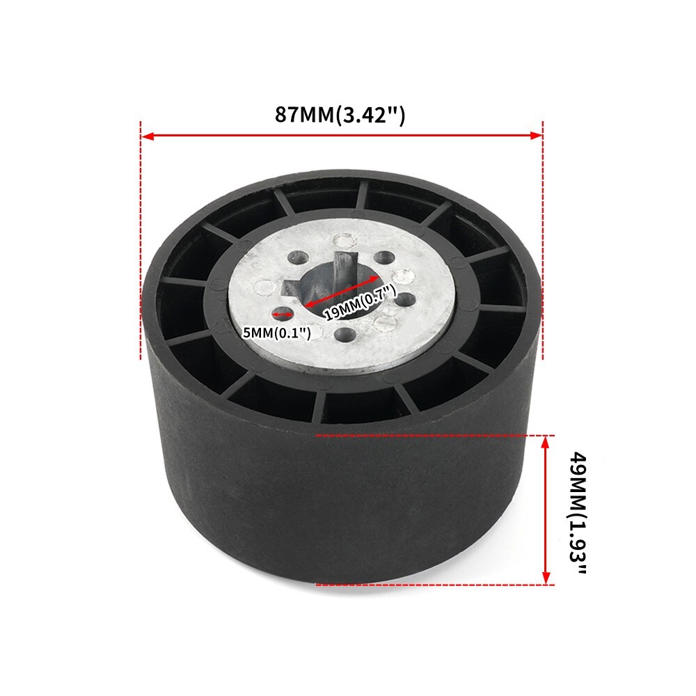 Marine Boat Acrylic Wood Steering Wheel & 3/4" Axle Hub Adapter Keyway