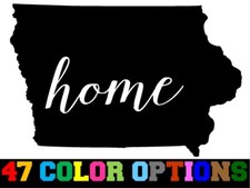 Vinyl Decal Truck Car Sticker Laptop - Home State Outline Love USA Iowa