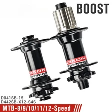 Front 2 Rear 4 Bearing Mountain Bike Hub 32H BOOST 110x15/148x12mm Thru Axle Hub