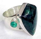 HSN Jay King Sterling Silver Australian Oasis Stone & Turquoise Ring Size 7 — photo 4
