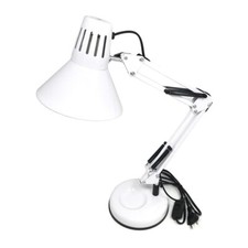 Lampada lumetto da tavolo scrivania con braccio snodabile e morsetto lume bianco