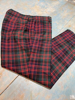 173. Rare J. Crew Cafe Capri Pants Size 4 Wool Tartan Plaid HTF! New
