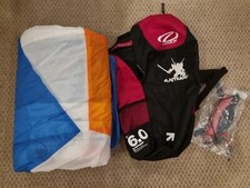 Ozone Samurai II - 6 m aquilone potenza/trazione blu, bianco e arancione - nuove linee