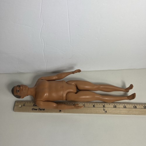 Barbie Ken Fashionistas Doll Dark Brown Man Bun Molded hair Broad Body - Picture 5 of 5