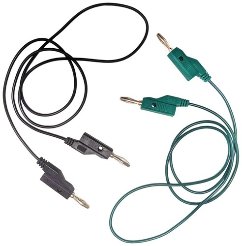 Green and Black Banana to Banana Test Lead Set, 36" Cable Length, Stackable - Picture 2 of 3