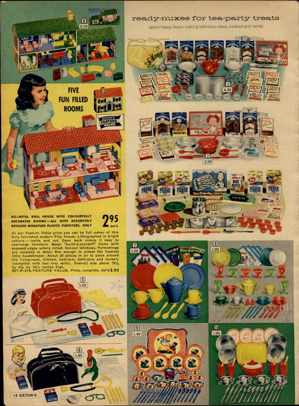 1956 PAPER AD Playhouse Equipment Singer Sewing Machine Sewhandy Doll House 