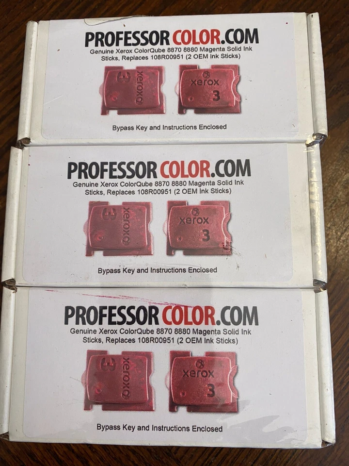 Xerox 8870/8880series108R00953Cartridge Color Qube Red Set Of 3 - Image 2 of 2