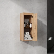 Modern Plywood Floating Wall Cabinet with Door /Shelves Storage Side Cabinet