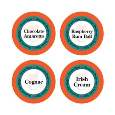Liquor Flavored Gourmet Coffee Variety Pack - Raspberry Rum Ball, Cognac, Irish 
