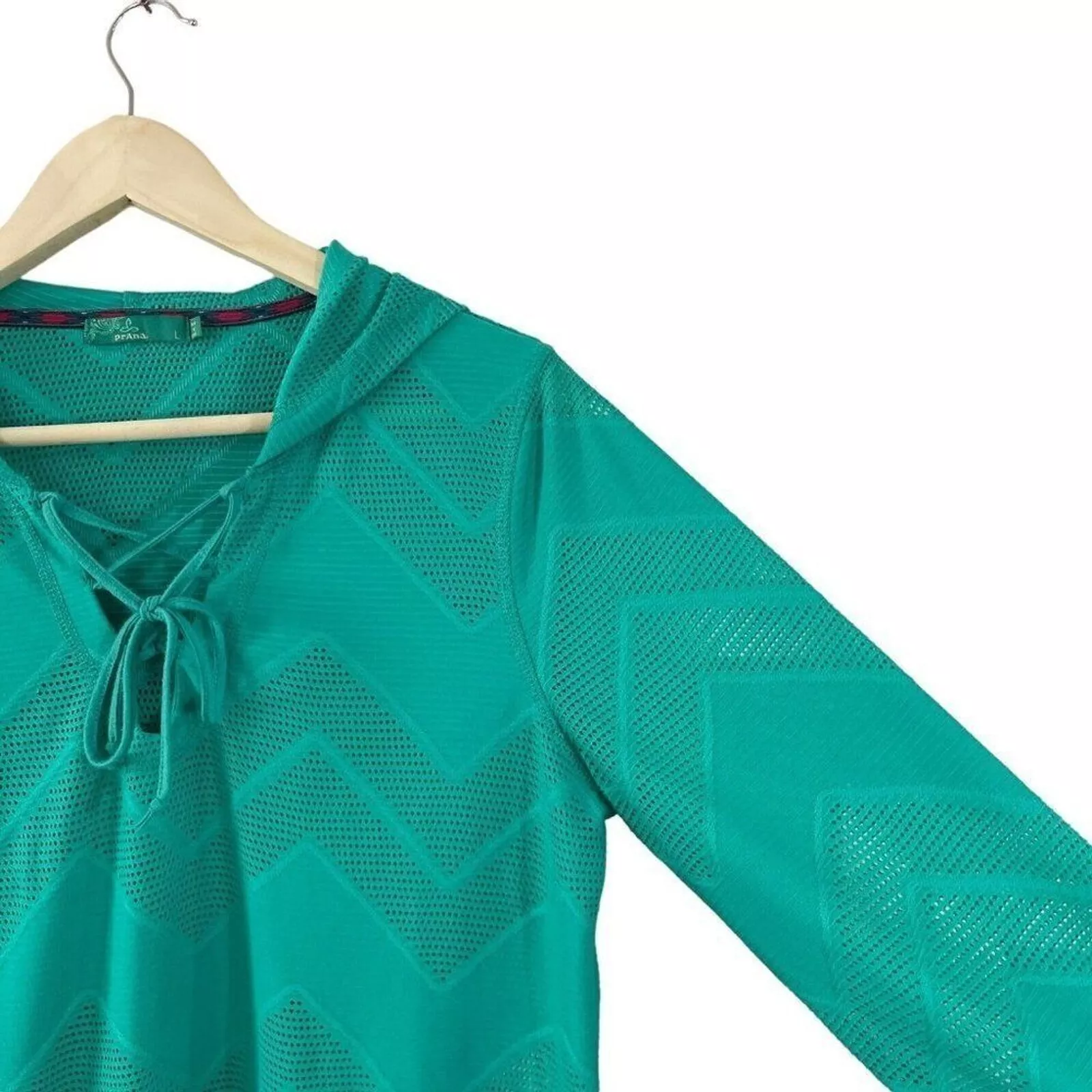 prana alexia swim cover up bright mesh hoodie