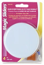 Surface Protectors, Furniture Sliding Discs, Adhesive, 4-In. Round, 4-Pk.