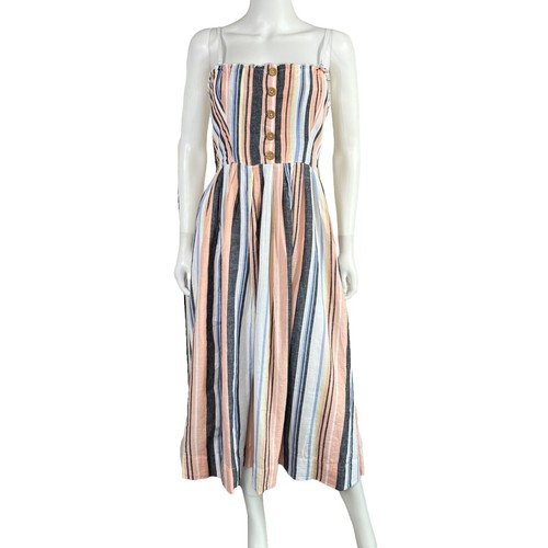 Free People Tulie Plaid Midi Dress pink Brown Size Medium NWOT | eBay