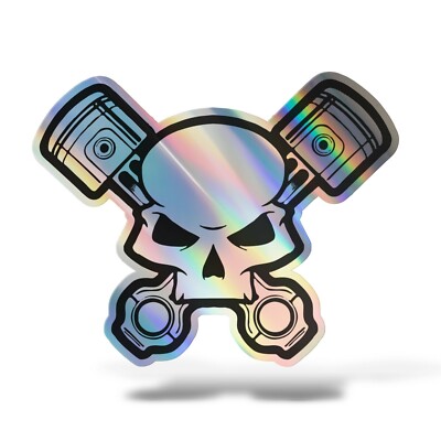 Adesivo Sagomato Teschio Sticker Bomb In PVC – 35 Cm – Per Auto, Lunotto, Casco, Moto. Resistente All'acqua. - 4