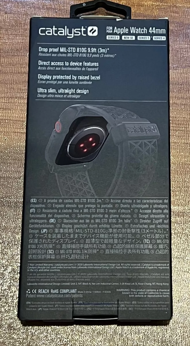 Catalyst Band and Protective Case for Apple Watch 44mm 4 5 6 SE