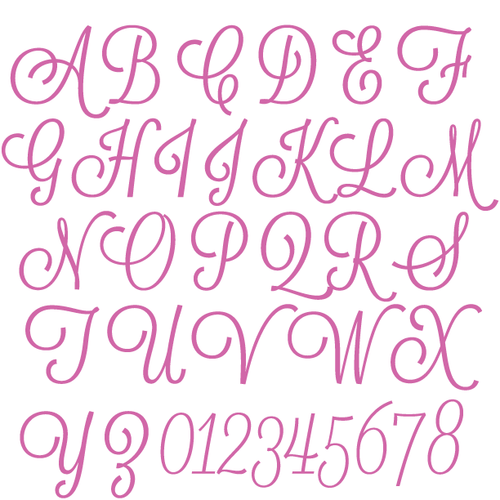 Calligraphie monogramme timbre cookie ou lettre fondant embusser alphabet mariage - Photo 2/2