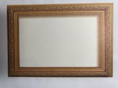 10 Gold Frame Border Flat Note Cards w/Envelopes - 4-1/4'' x 6-1/4''
