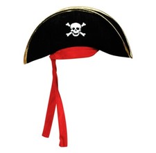 Adult Pirate Hat Crossbone Skull Halloween Costume Fancy Dress Sparrow Accessory