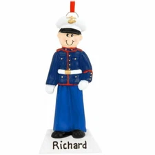 Marine Personalized Christmas Tree Ornament
