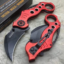 Tac-Force Karambit Style Outdoor Rescue Spring Assisted Pocket Knife [Red]