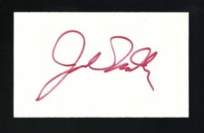 John Madden signed 3x5 card JSA Authenticated NFL Coach & Commentator