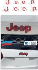 Jeep Front And Rear Emblem Overlay Decals For 2014-2021 Jeep Grand Cherokee
