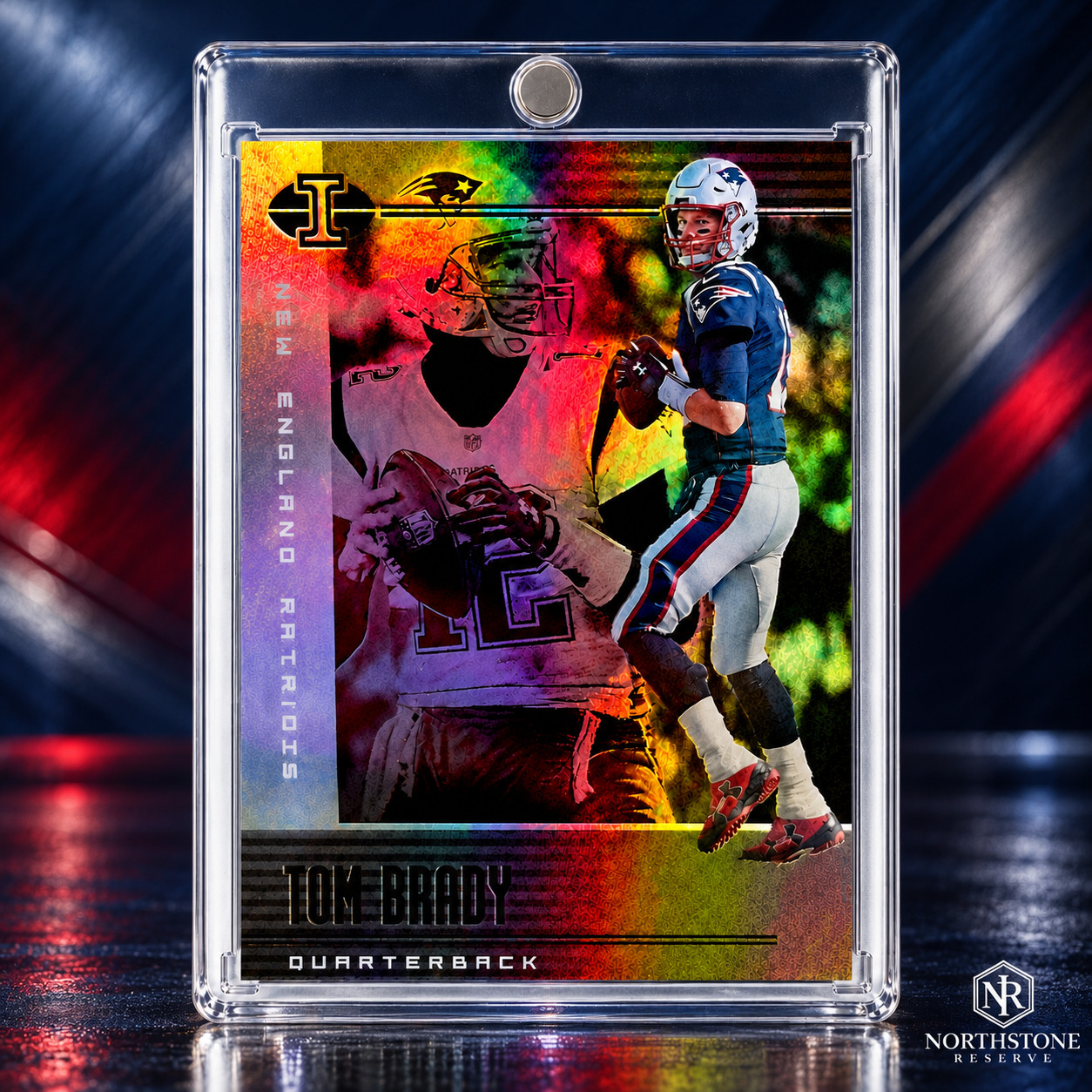 Tom Brady Foil Refractor Rainbow SP Silver Holo Insert Card Tampa Bay Jersey #12