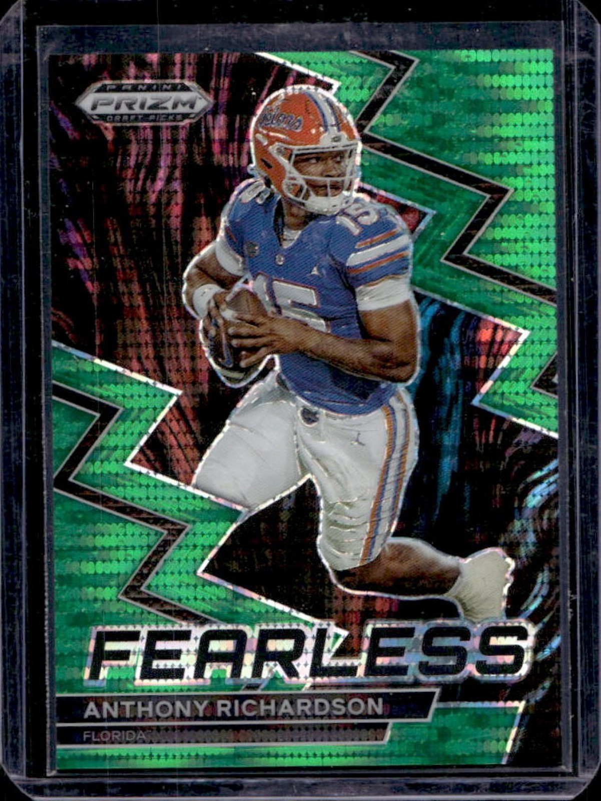 Anthony Richardson Panini Prizm Draft Picks Fearless #F19 Green Pulsar