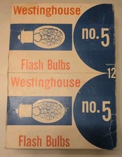Westinghouse No. 5 Flash Bulbs, 12 Bulbs, Vintage, In Box, Free Shipping