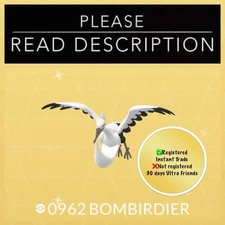 Shiny Bombirdier (Instant Registered or 30 days Ultra Friends) - Pokemon Go