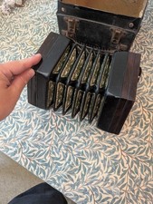 Vintage Salvation Army English Concertina 48-Key Treble Antique Judd St London