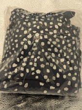 Ladies Swim Suit Bathing Suit One Piece Black White Dots Size 16 NIP