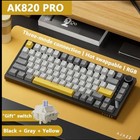 A-jazz AK820PRO Wireless Mechanical Keyboard 75%, 2.4GHz, Bluetooth, Gift Switch