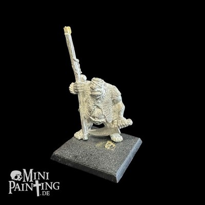 Warhammer Fantasy Orcs Goblins Classic Metal Oger with Mace Ogre Kingdoms OOP GW