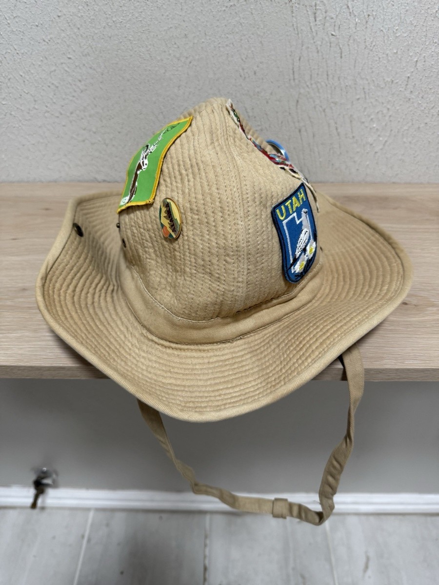 Vintage Banana Republic Bush Hat Safari British Khaki Size Large