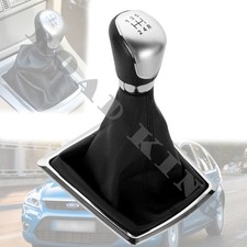 Schaltknauf Schalthebel mit Schaltsack Für Ford Focus II Fiesta VI 5-Gang Chrom