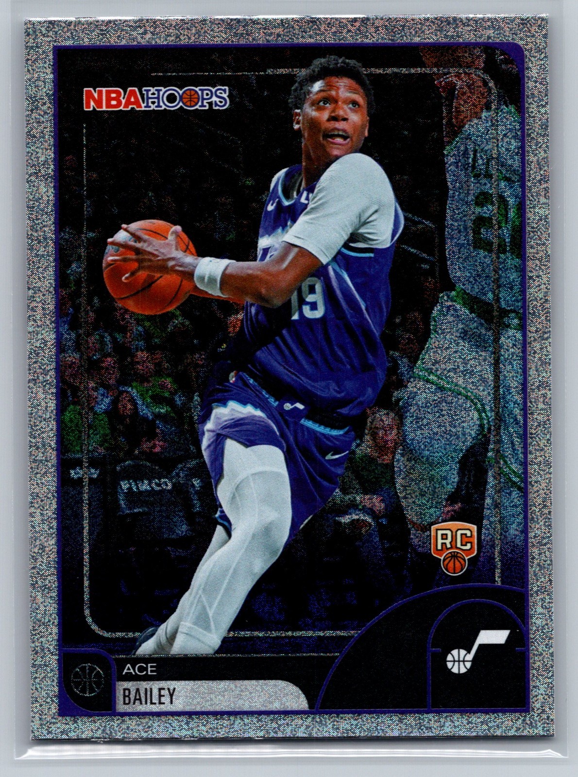 2025-26 Topps NBA Hoops Ace Bailey RC Pixel Burst Parallel #38 Utah Jazz
