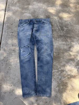 John Elliott S9 Size 36 Blue The Cast 2 Dillon Slim Skinny Indigo Ripped