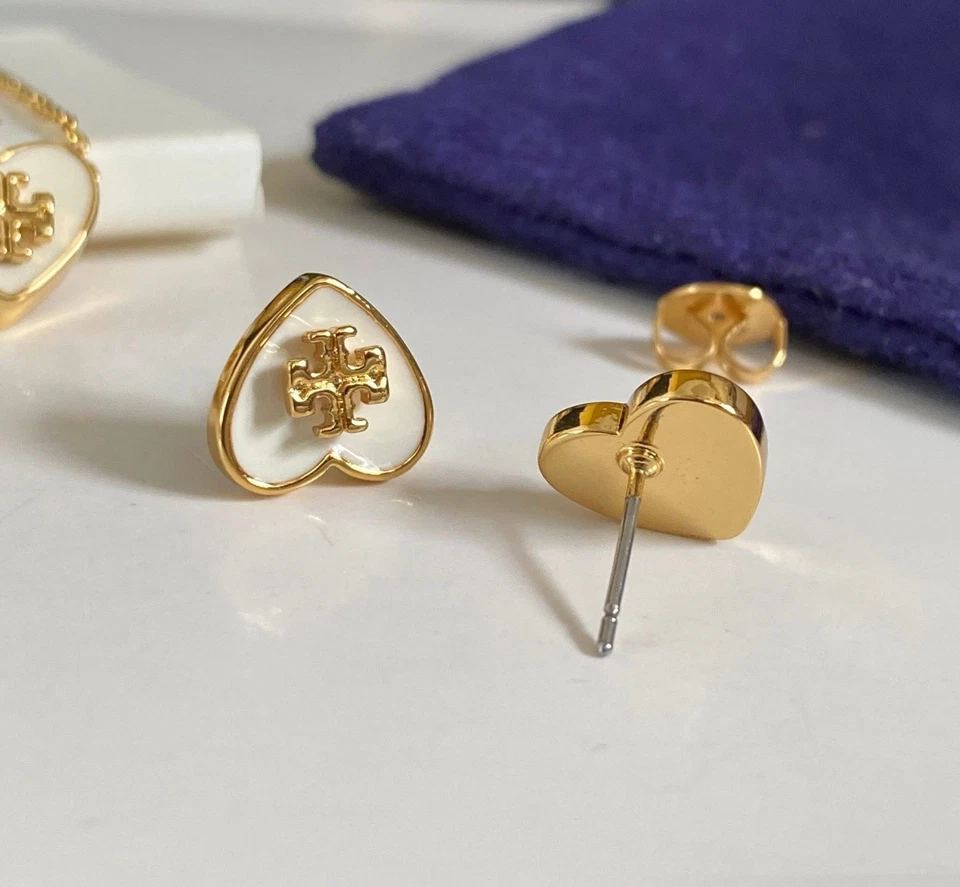 Tory Burch Heart Pendant Necklace and Earring Set - Image 4 of 4