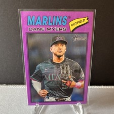 2026 Topps Heritage Dane Myers Purple Border #75 Miami Marlins MLB