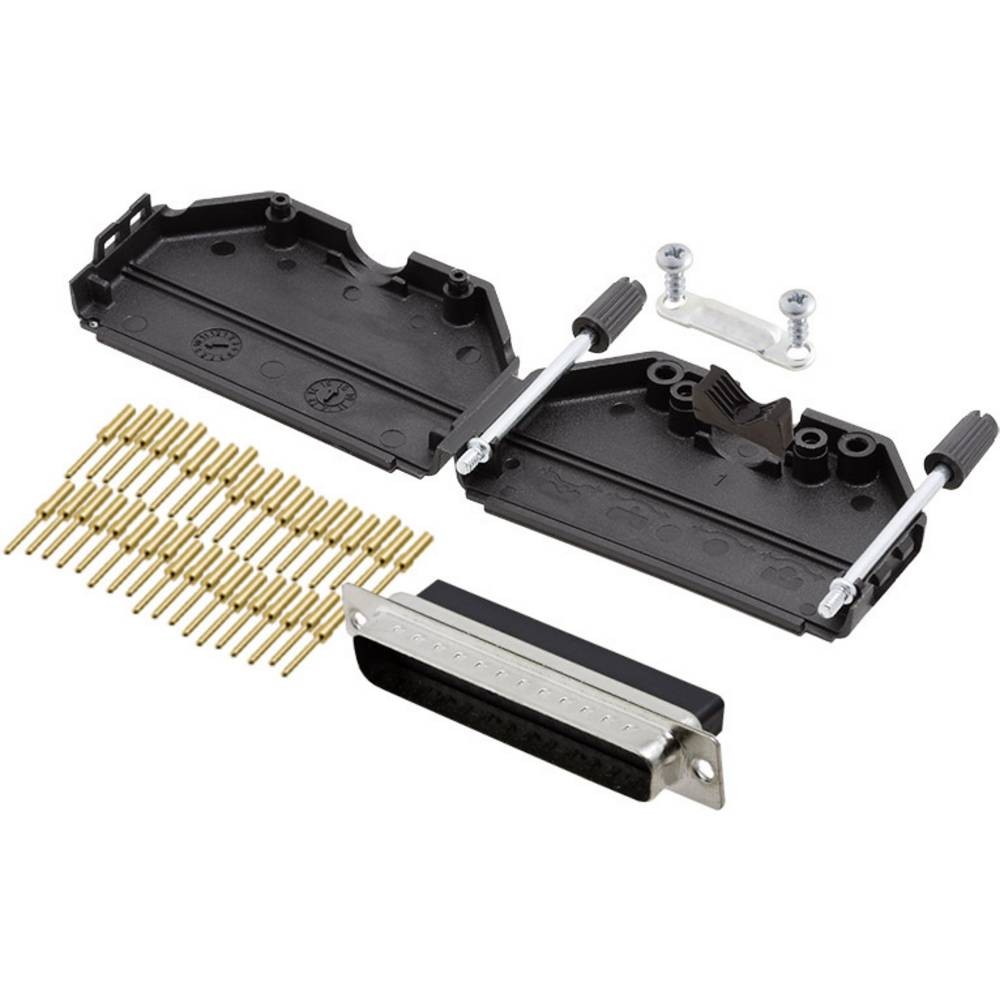 Kit embase SUB-D mâle mâle 37 pôles encitech DPPK37-BK-DBCP-K 6355-0078-04