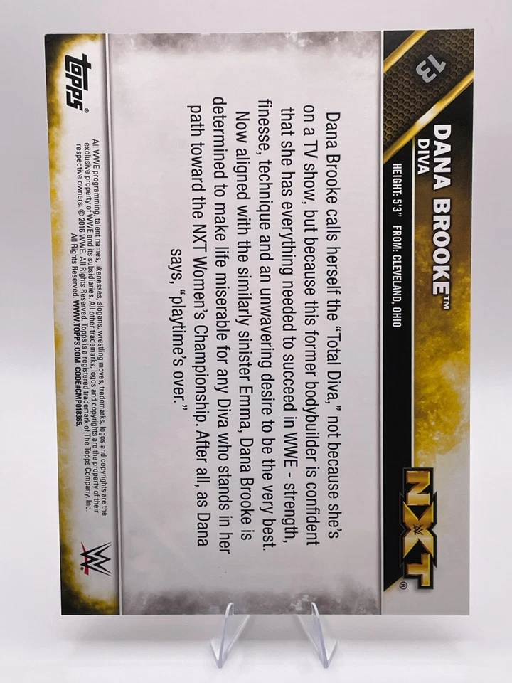 Dana Brooke 2016 Topps NXT WWE 5x7 Jumbo RC Rookie SP #d 17/49 CORNER DING - Image 3 of 4