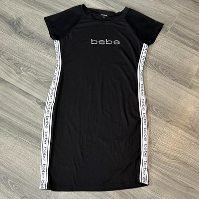 bebe t shirt dress Bebe Women's The Shirt Dress, Size XL in Medium Vintage Wash Cotton/Spandex/Viscose