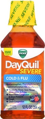 Vicks DayQuil Severe Cold & Flu, Liquid, 12 oz