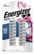 Energizer 123 Lithium Batteries - 16 Count