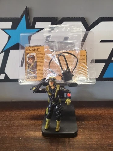 GI JOE ~ 1988 NIGHT FORCE CRAZYLEGS ~ EXCELLENT & TIGHT   100% COMPLETE &  CARD