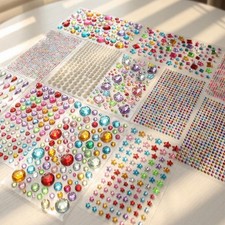 3521 Pcs Self Adhesive Jewels for Crafts Red Gem Stickers