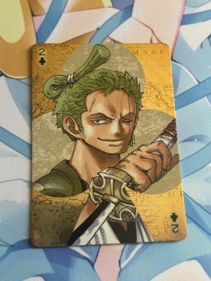 Official One Piece Jump Gold Playing Card Mint - Zoro Two of Clubs