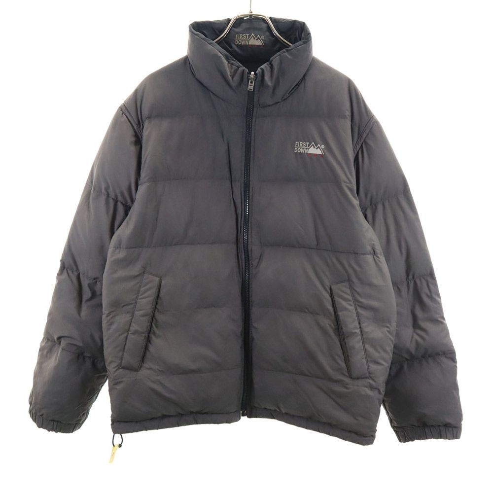 FIRSTDOWN reversible Down jacket LL Black x gray … - image 5