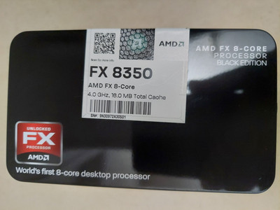 AMD FX-8350 FX-Series AM3+ 8-Core Black Edition Processor w/Heat Sink/Fan In Box