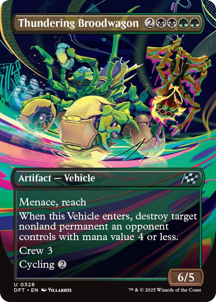 Thundering Broodwagon (Borderless) Foil [DFT - 328]